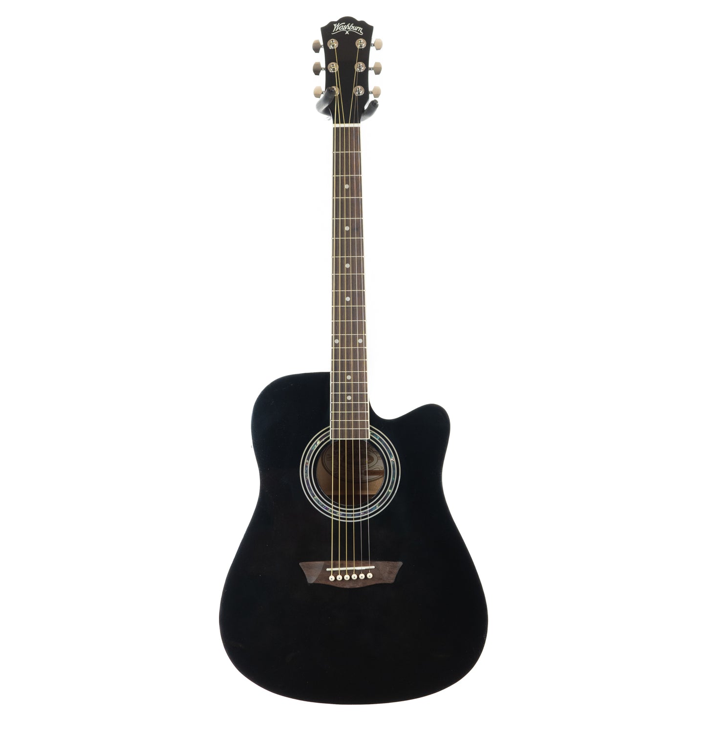 Washburn WA90CETB Dreadnought acoustic electric guitar, trans black