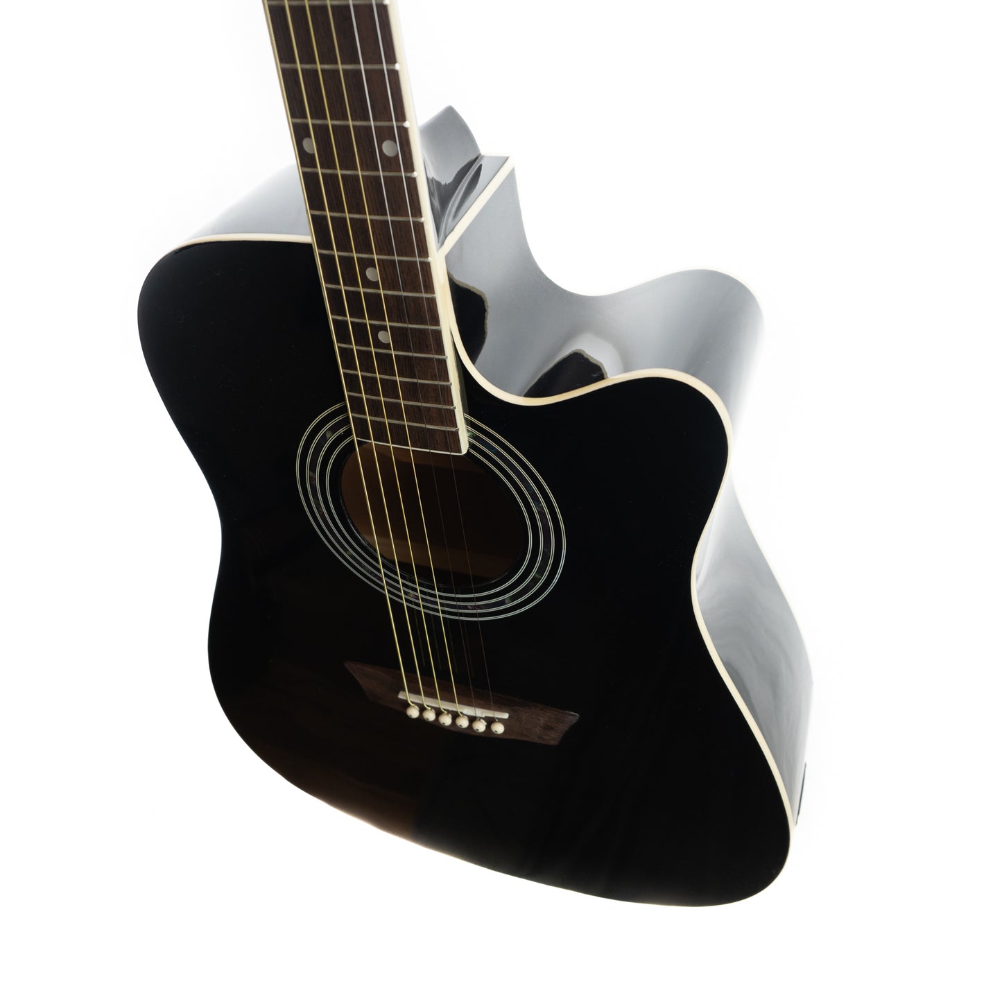 Washburn WA90CETB Dreadnought acoustic electric guitar, trans black