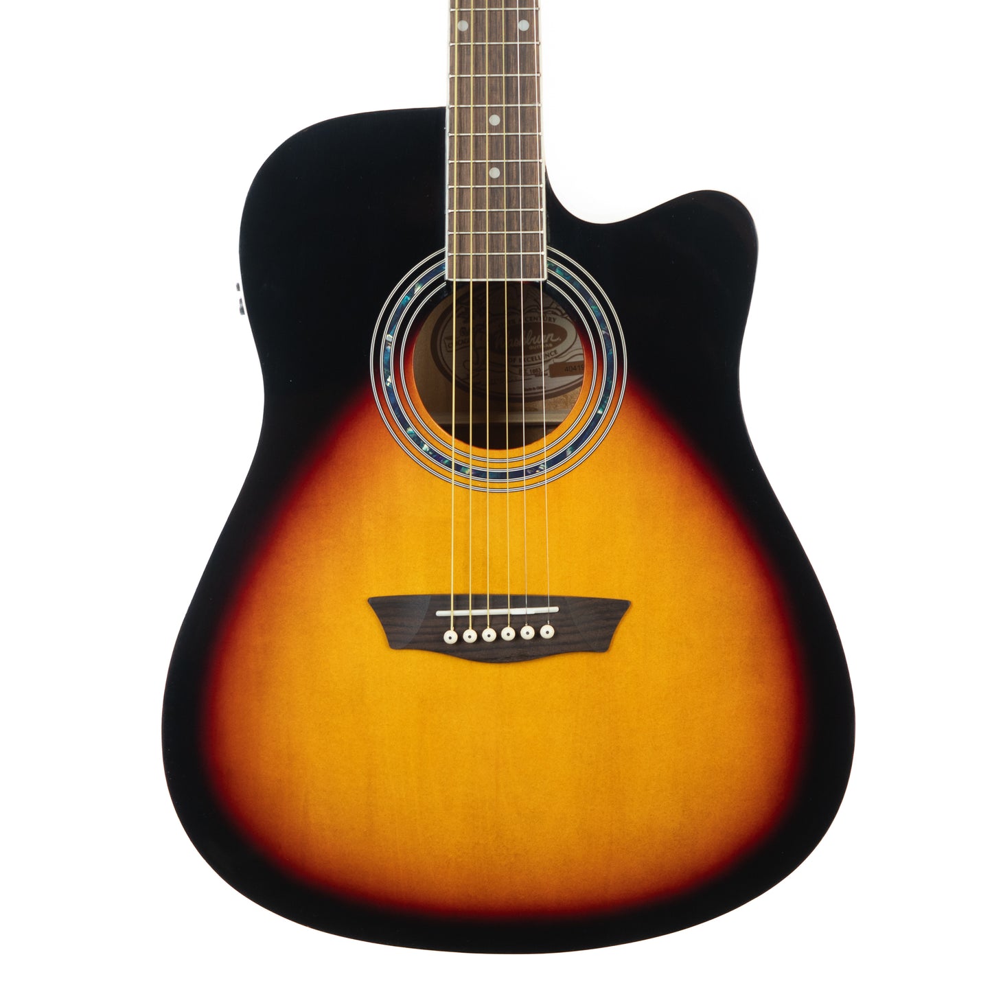 Washburn WA90CEVSB Dreadnought acoustic electric guitar, vintage sunburst