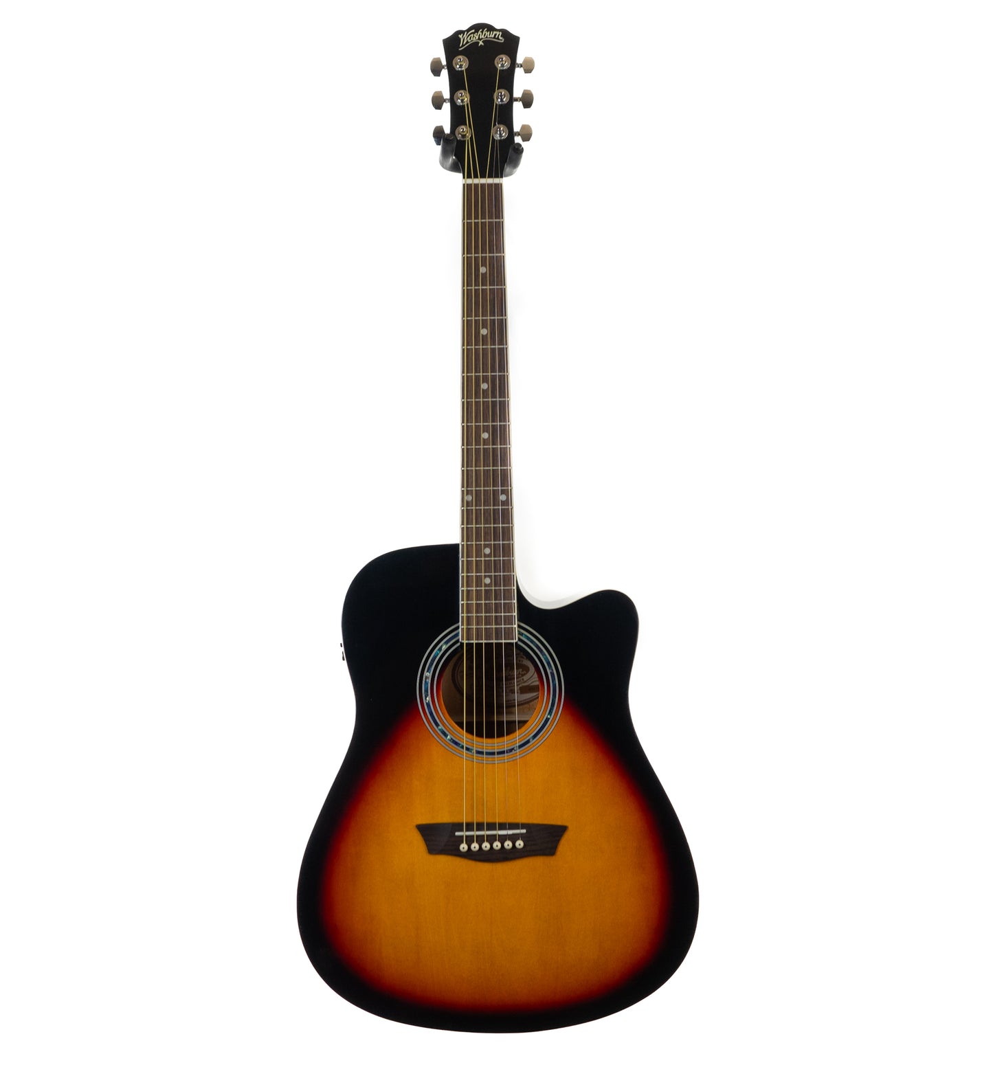 Washburn WA90CEVSB Dreadnought acoustic electric guitar, vintage sunburst