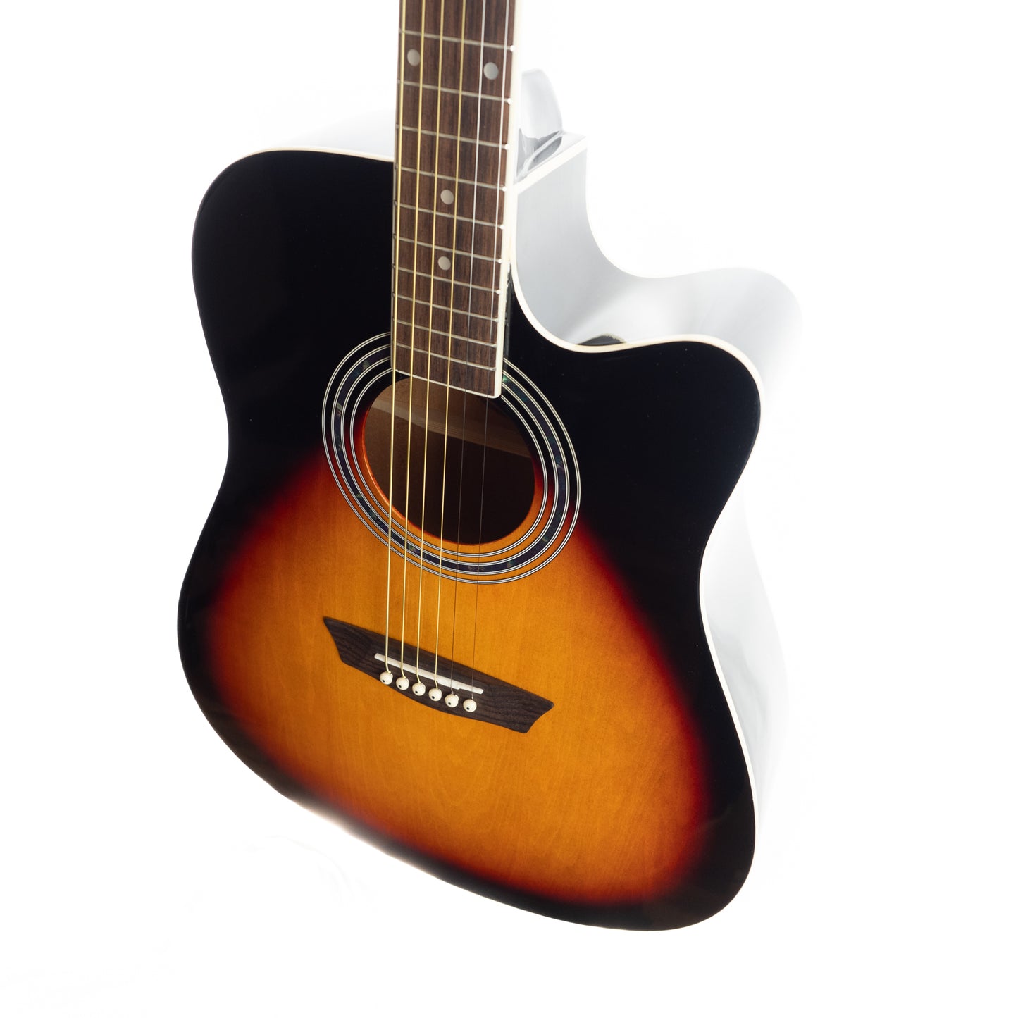 Washburn WA90CEVSB Dreadnought acoustic electric guitar, vintage sunburst