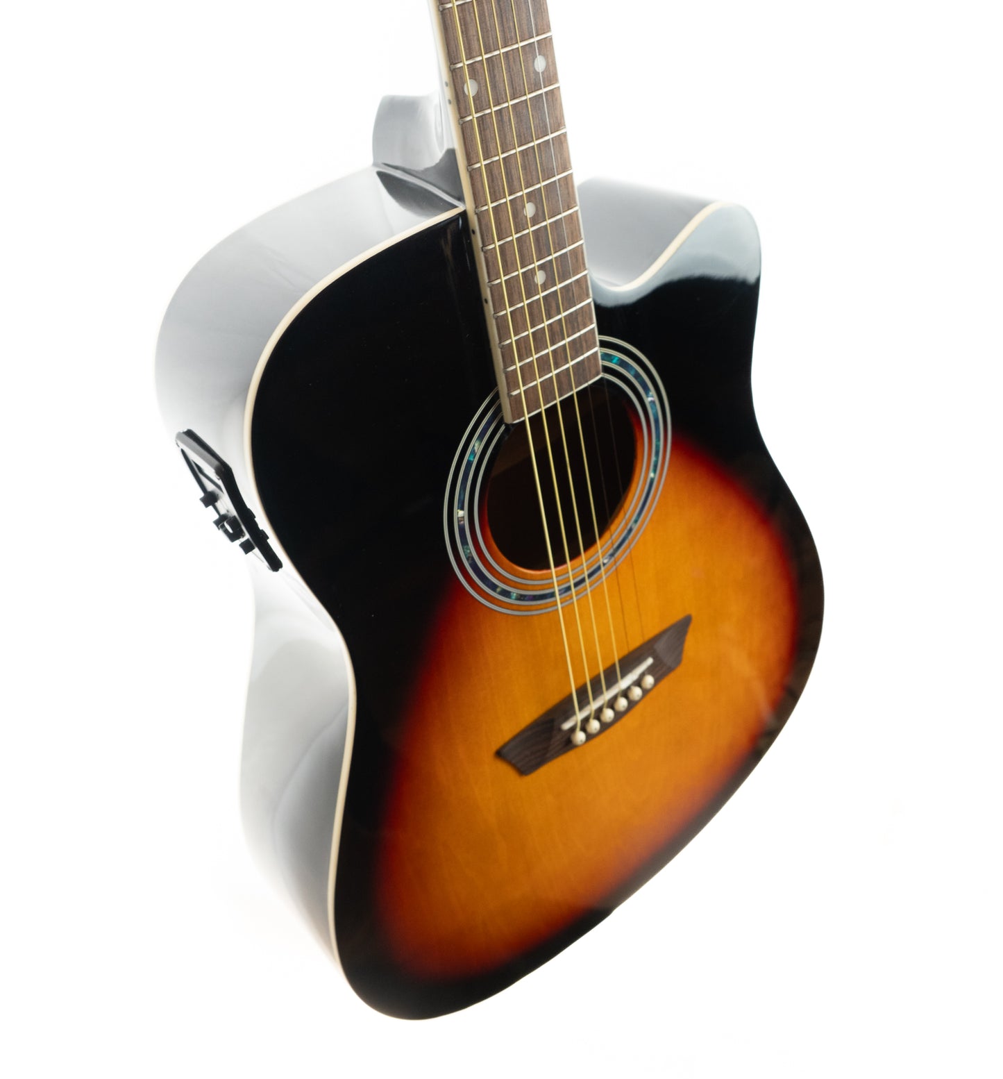 Washburn WA90CEVSB Dreadnought acoustic electric guitar, vintage sunburst