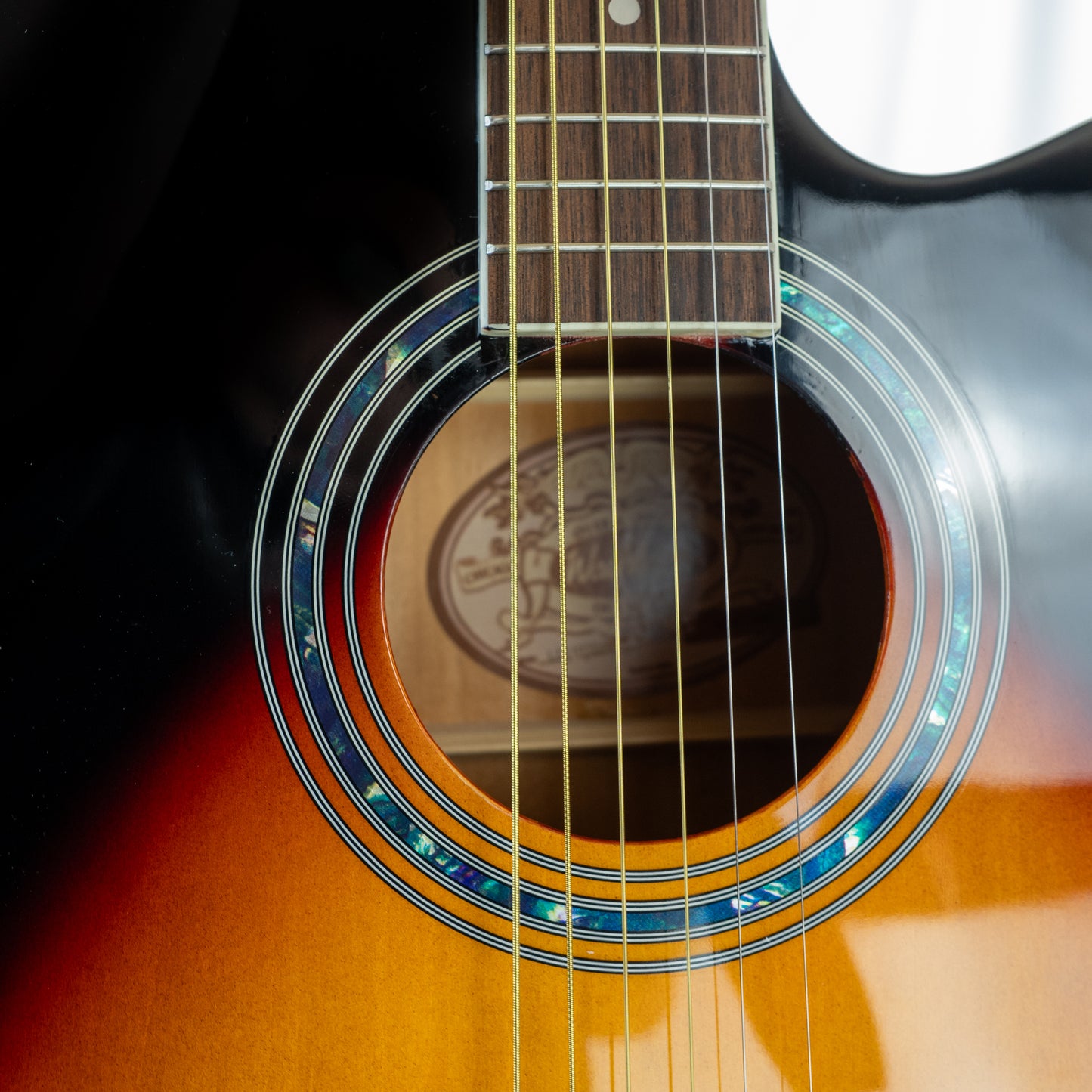 Washburn WA90CEVSB Dreadnought acoustic electric guitar, vintage sunburst