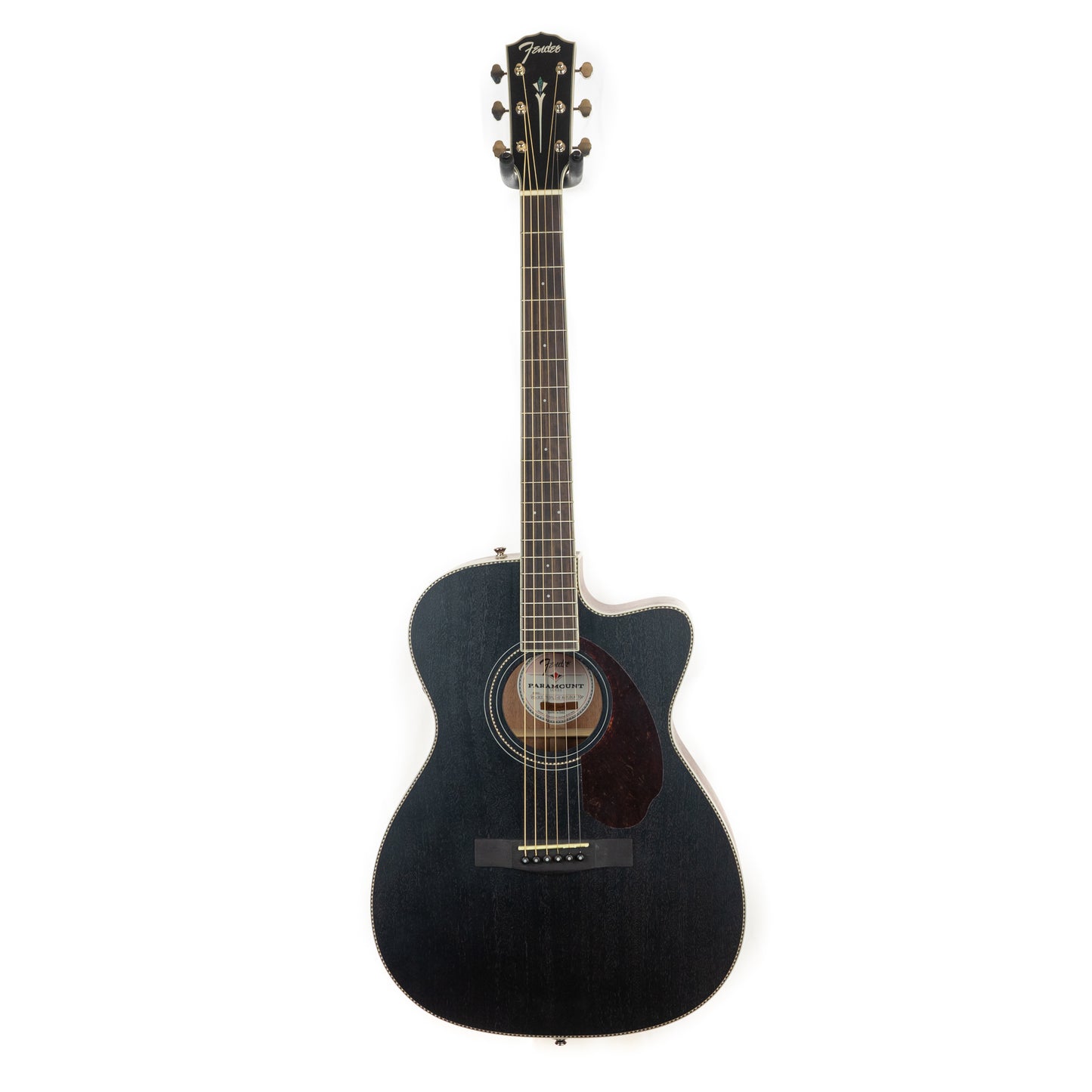 Fender PM-3CE Triple-O mahogany black top acoustic electric guitar with HSC