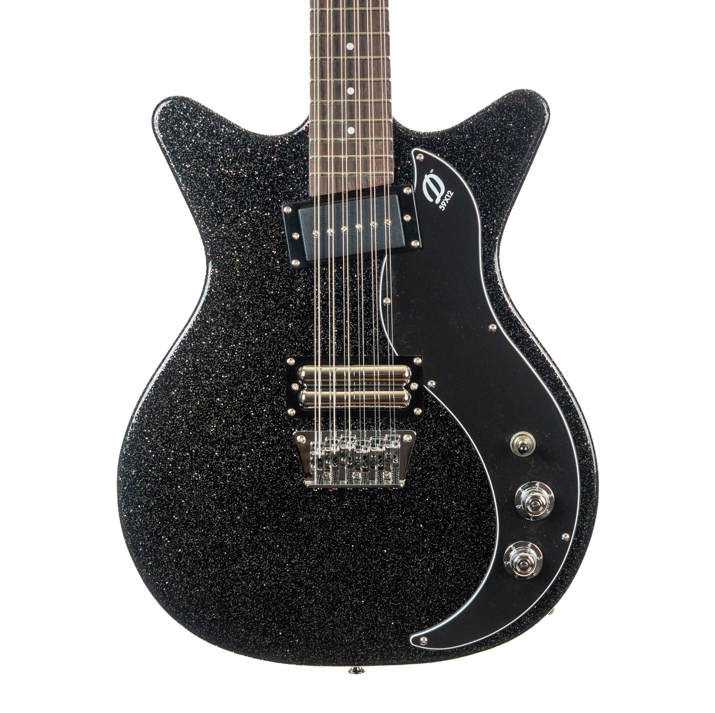 Danelectro '59X12-black 12-string black metalflake electric guitar 7.6 lbs - new