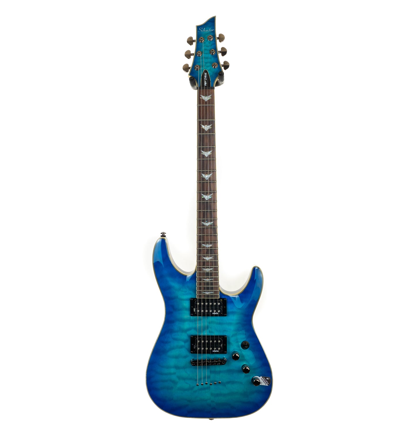 Schecter Omen Extreme-6 Ocean blue burst electric guitar