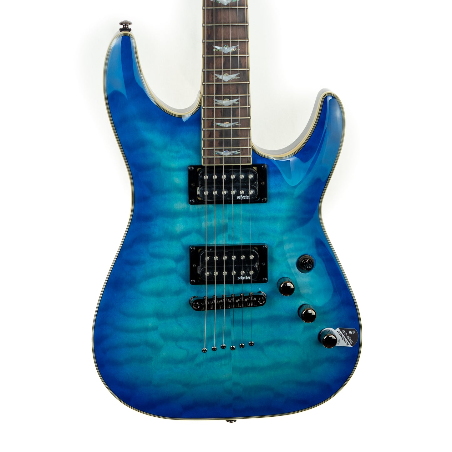 Schecter Omen Extreme-6 Ocean blue burst electric guitar