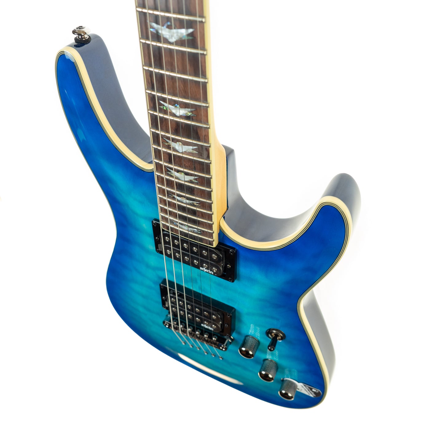 Schecter Omen Extreme-6 Ocean blue burst electric guitar