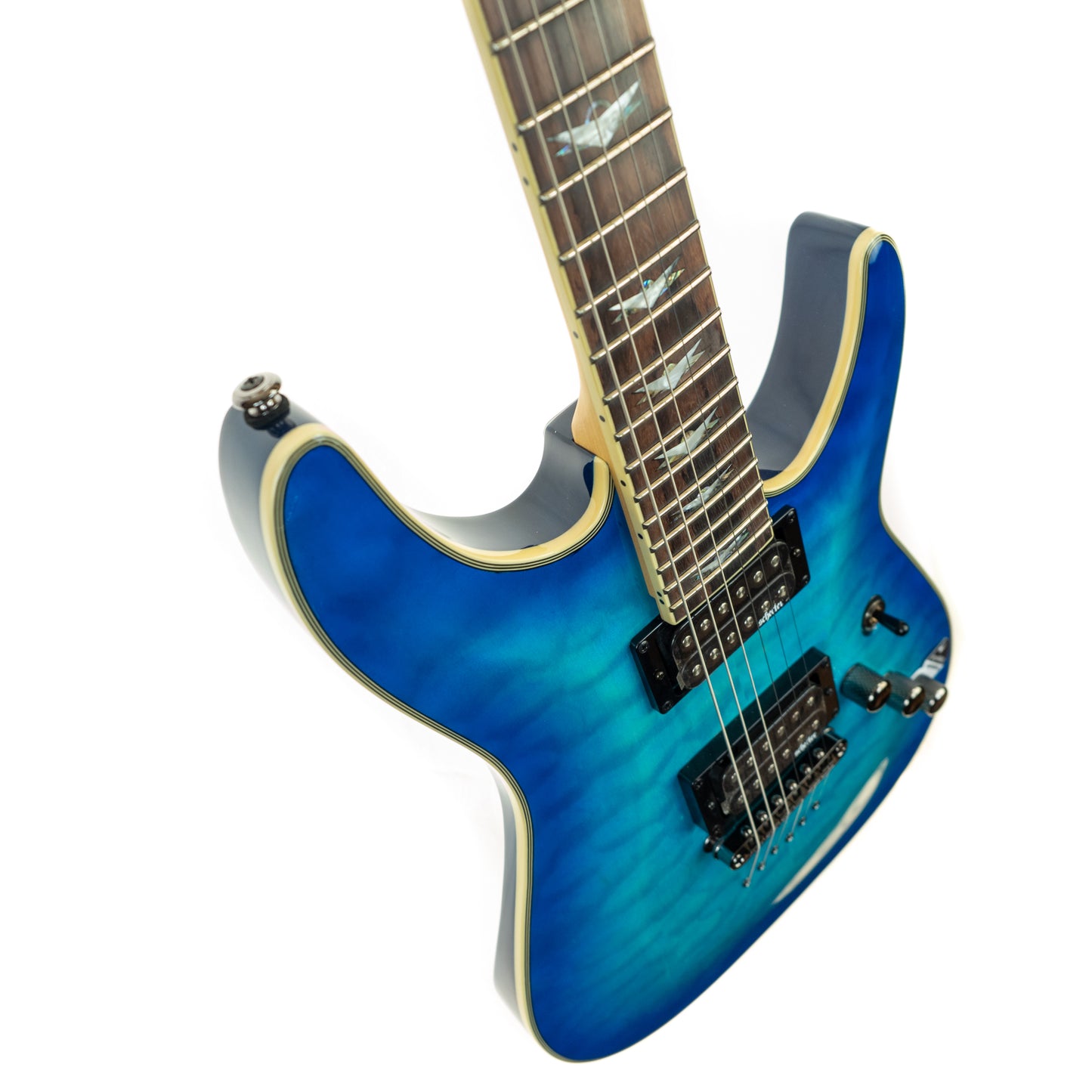 Schecter Omen Extreme-6 Ocean blue burst electric guitar