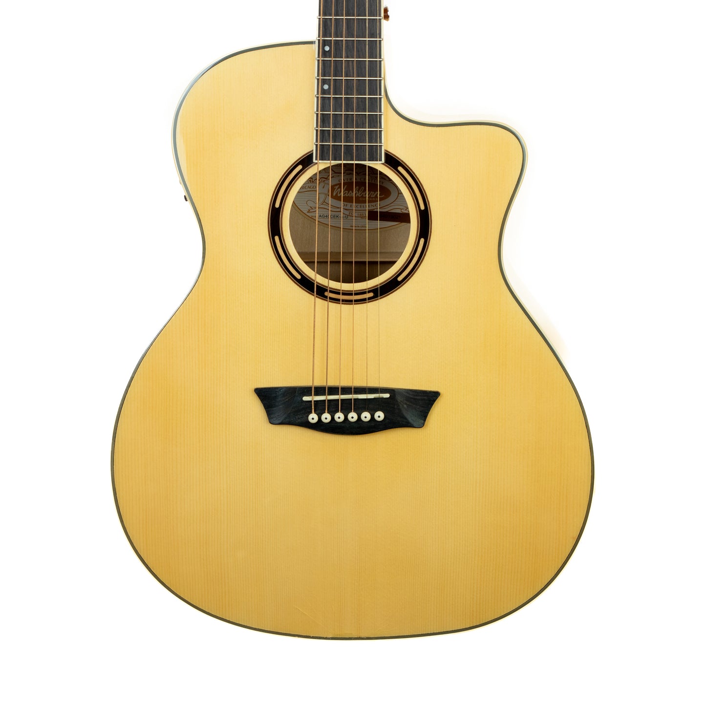 Washburn Apprentice GA Flame Maple cutaway electric acoustic guitar AG40CEK