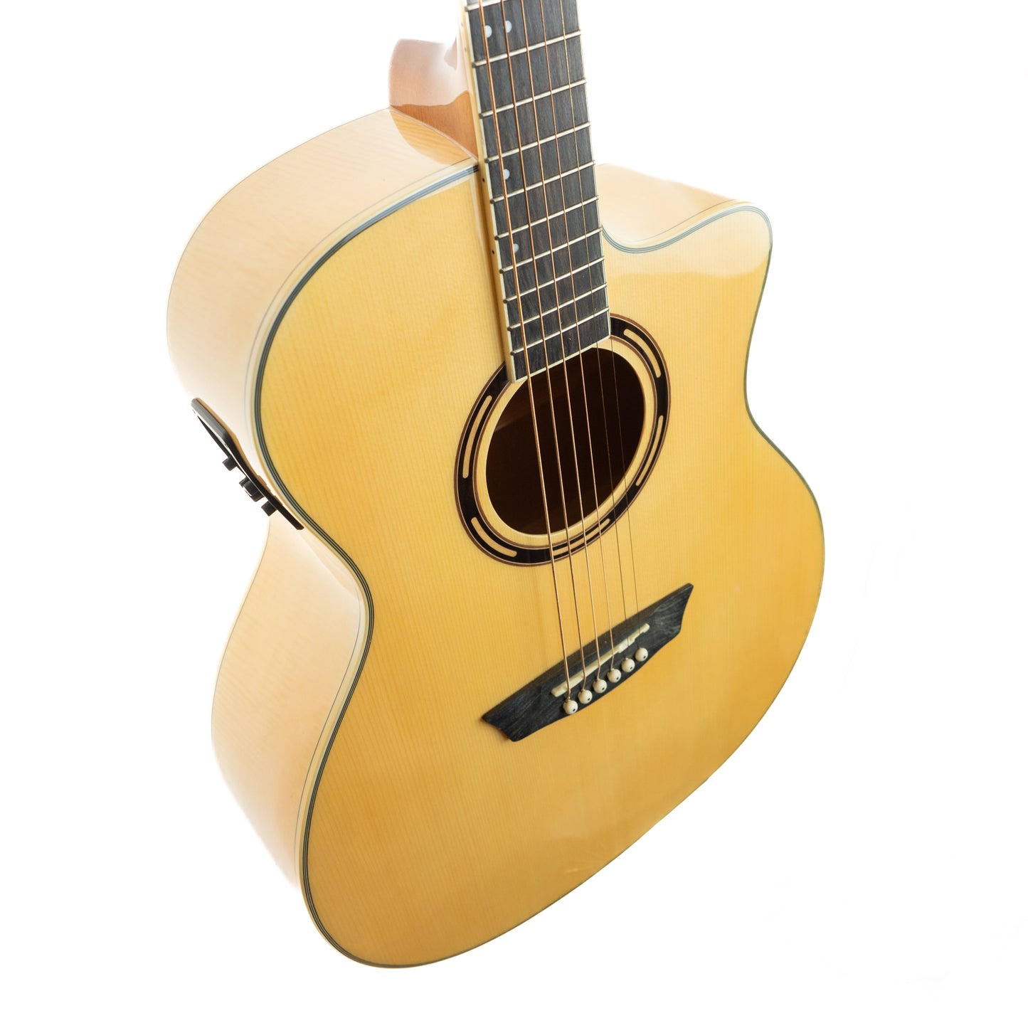 Washburn Apprentice GA Flame Maple cutaway electric acoustic guitar AG40CEK