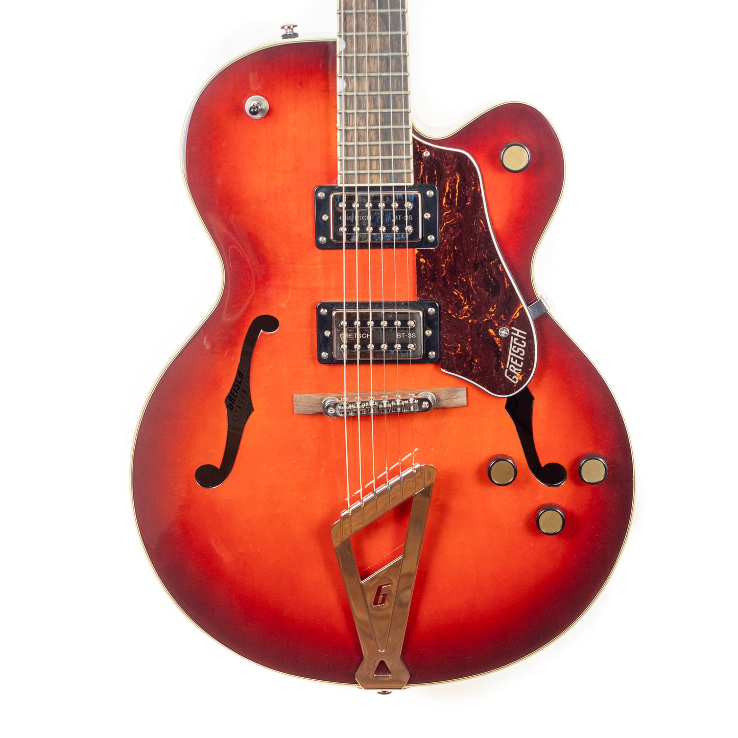 Gretsch G2420 Fireburst, semi-hollowbody electric guitar - pro repairs