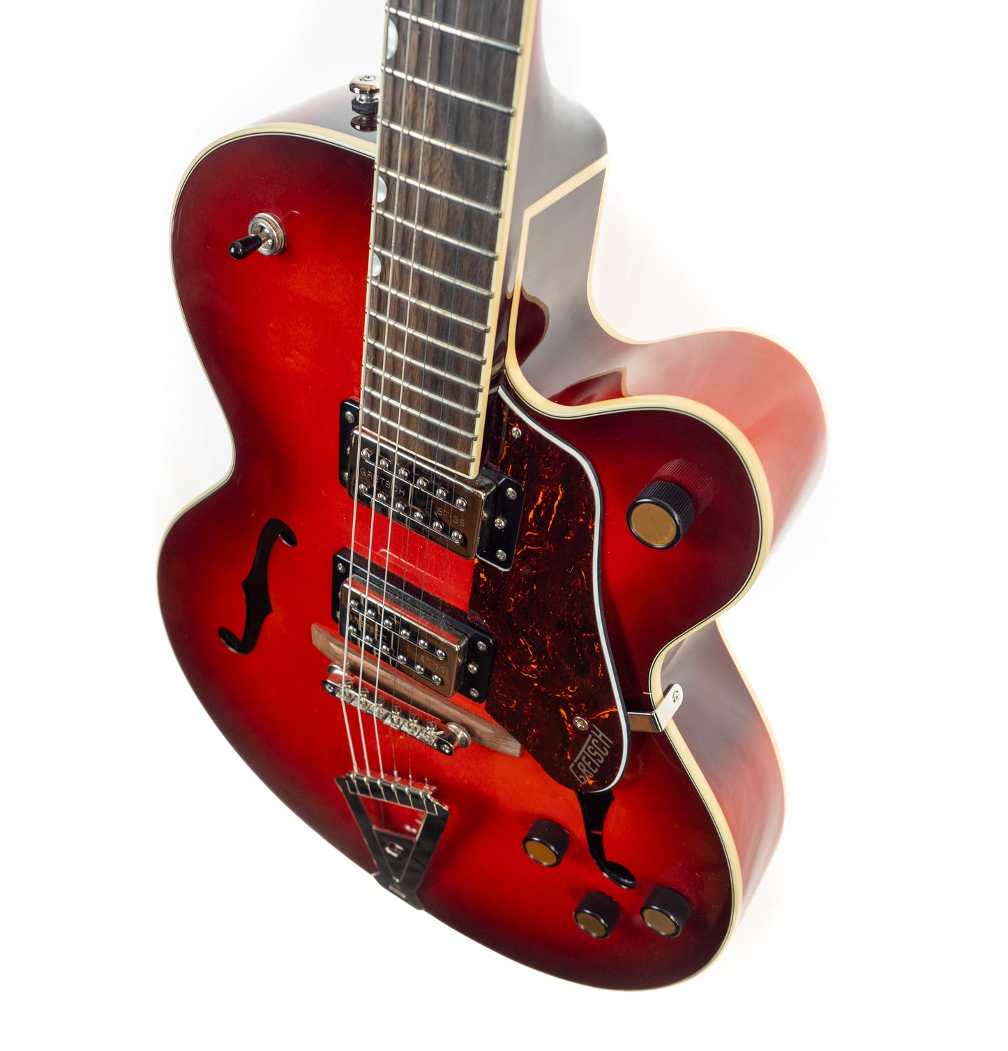 Gretsch G2420 Fireburst, semi-hollowbody electric guitar - pro repairs