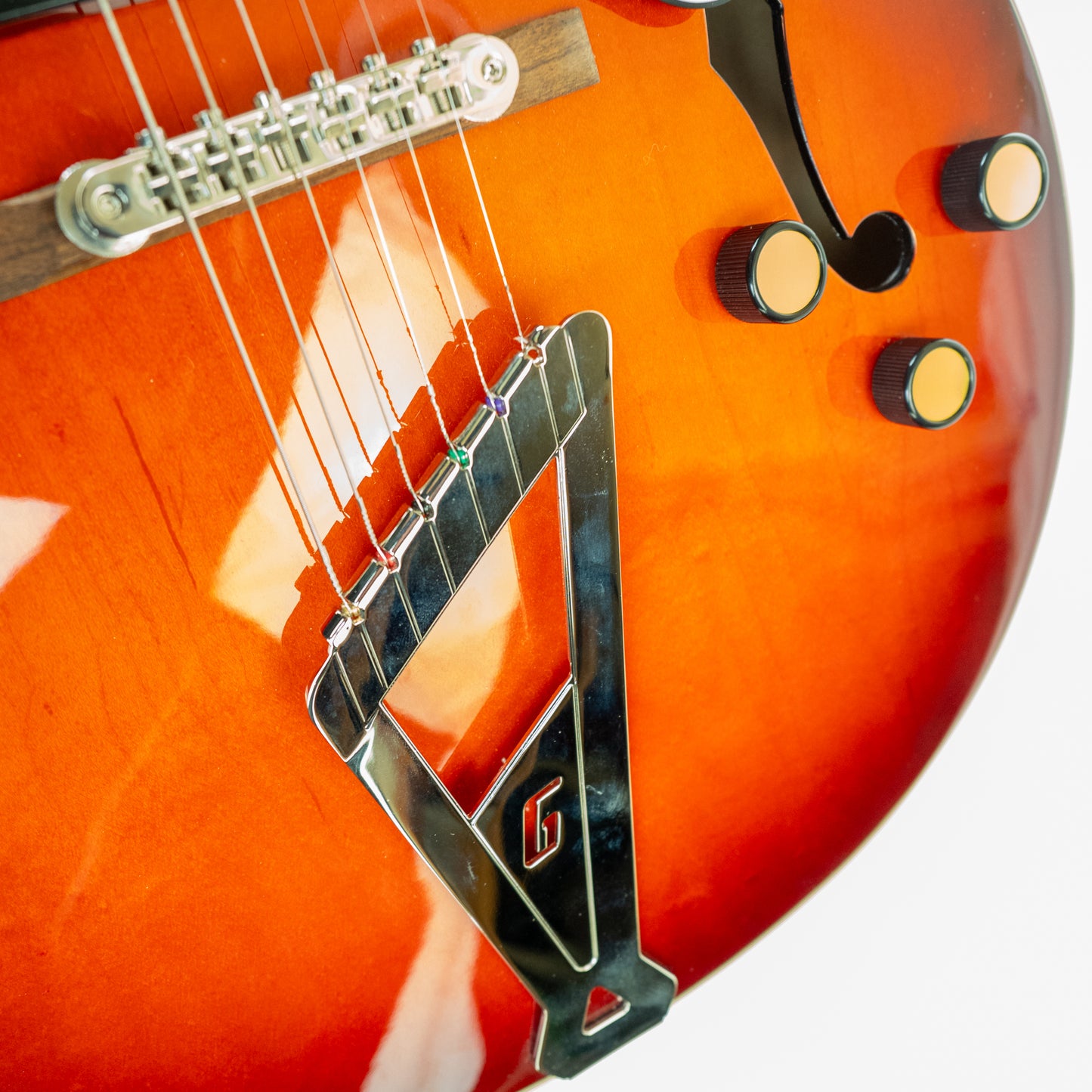 Gretsch G2420 Fireburst, semi-hollowbody electric guitar - pro repairs