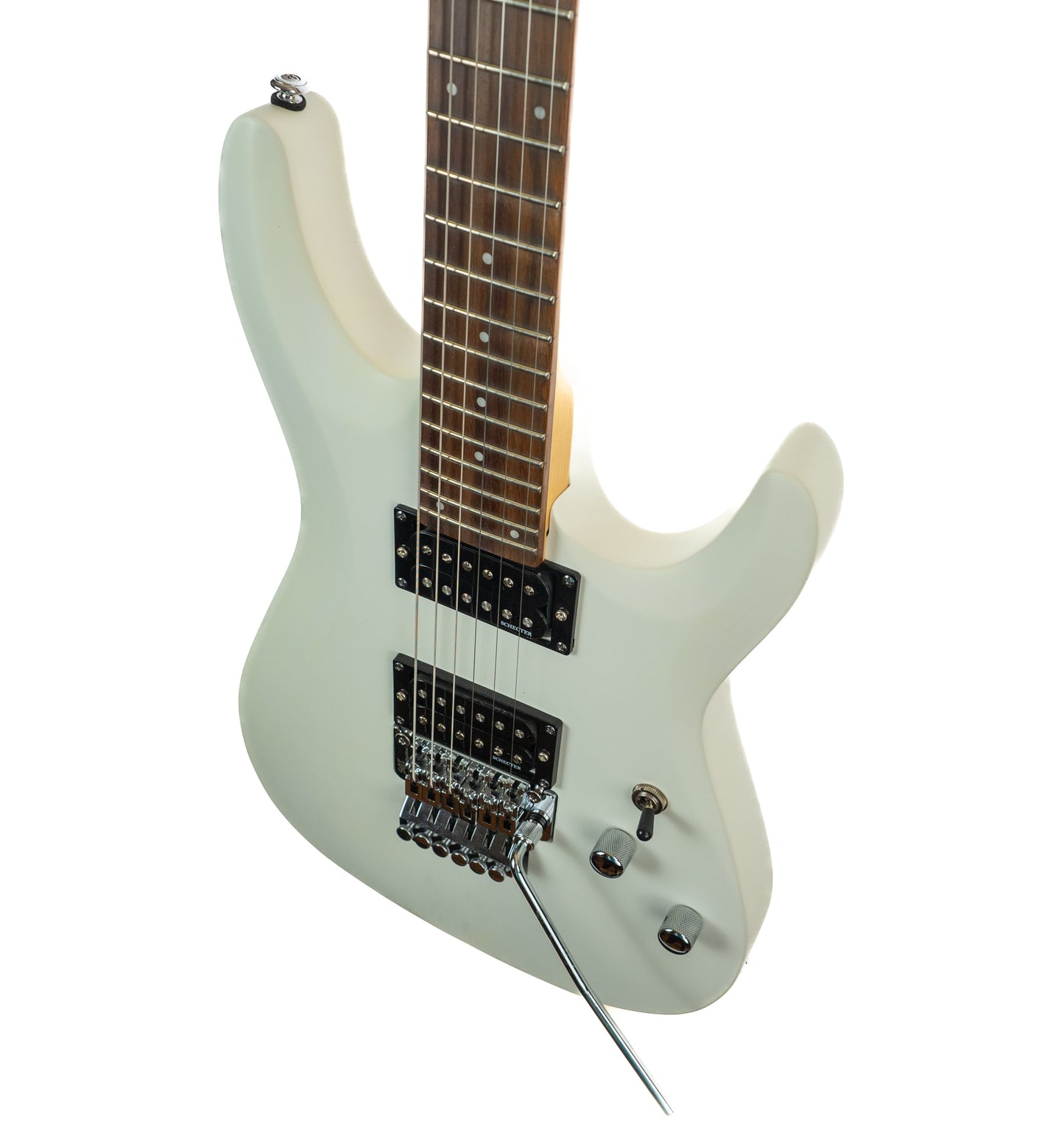 Schecter C-6 FR Deluxe satin white electric guitar - light finish flaws