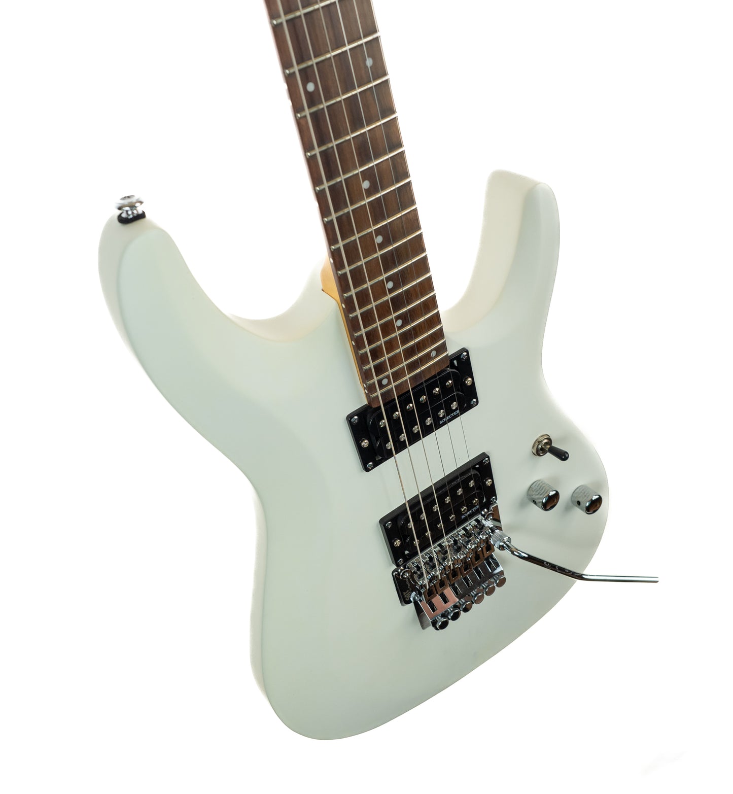 Schecter C-6 FR Deluxe satin white electric guitar - light finish flaws