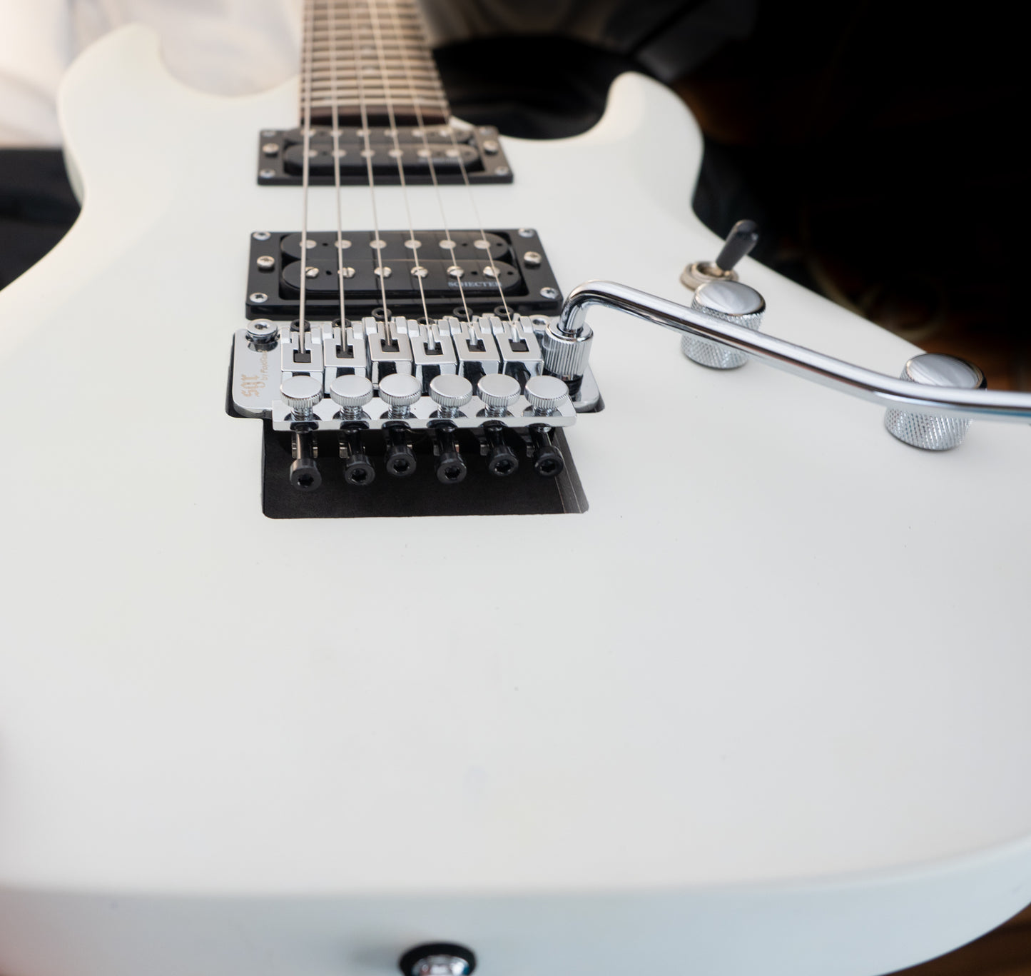 Schecter C-6 FR Deluxe satin white electric guitar - light finish flaws