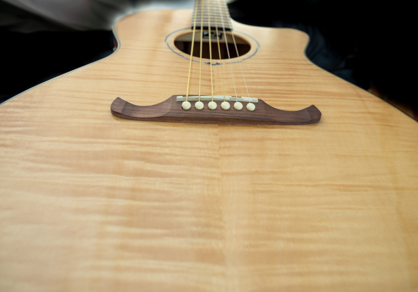 Fender FA-345CE auditorium cutaway flame maple acoustic electric guitar