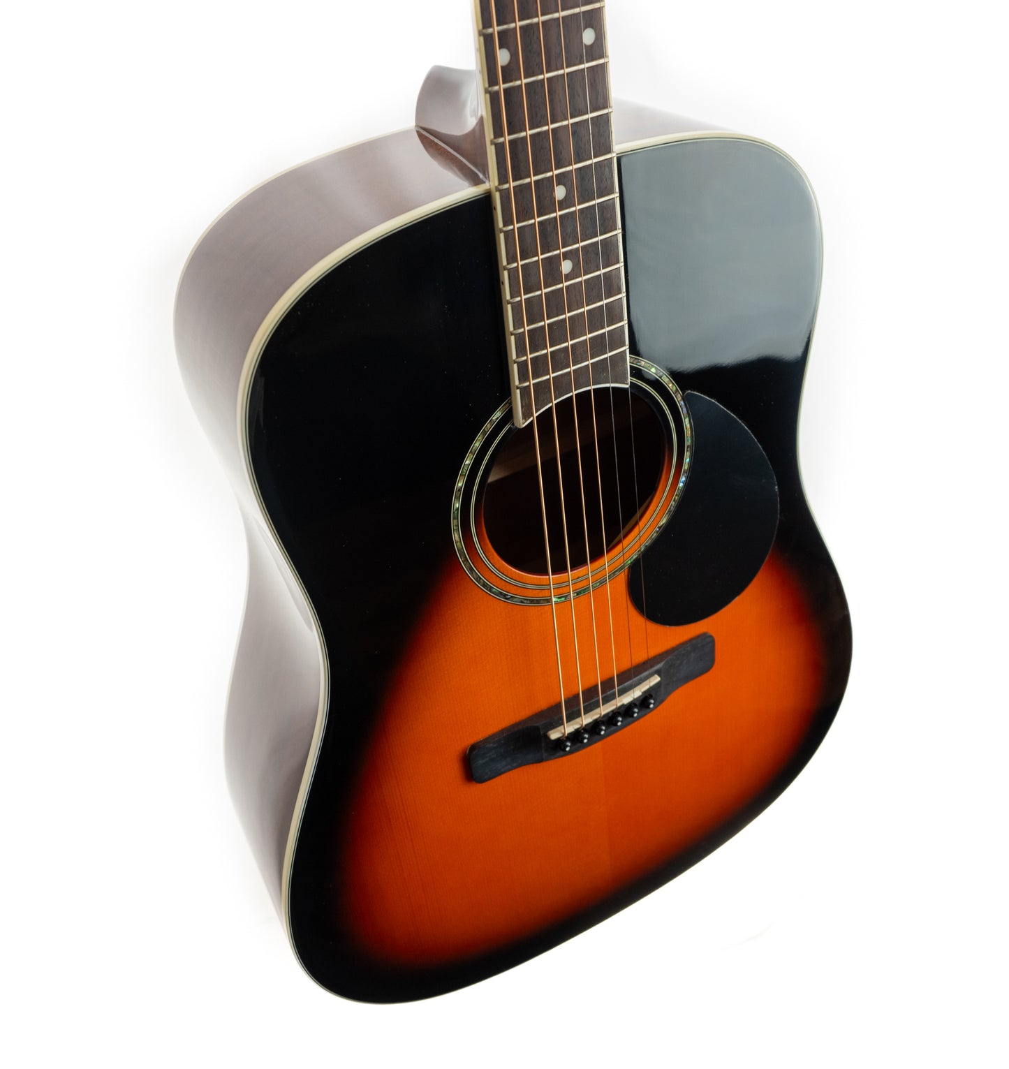 Samick GD100SVS dreadnought sunburst acoustic guitar - solid top, new old stock