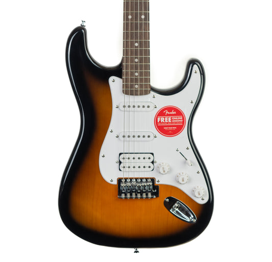 Squier Bullet Stratocaster HSS, laurel fingerboard, black sunburst electric guitar