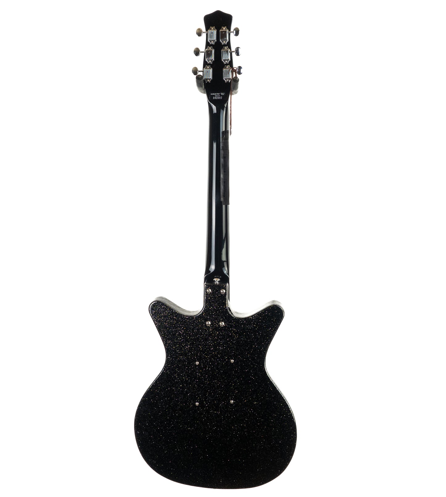 Danelectro Blackout 59 black metal flake ultralight electric guitar 6lbs, 7oz.