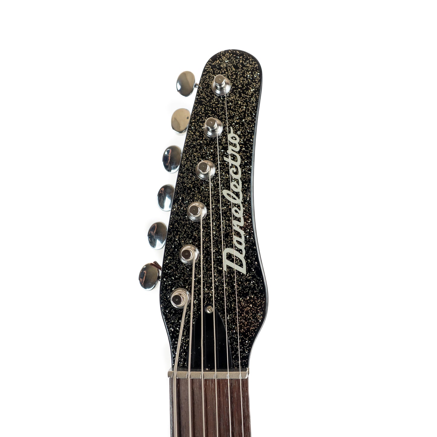 Danelectro 56 Baritone Black Metalflake electric guitar 6lbs, 11 ounces D56BAR