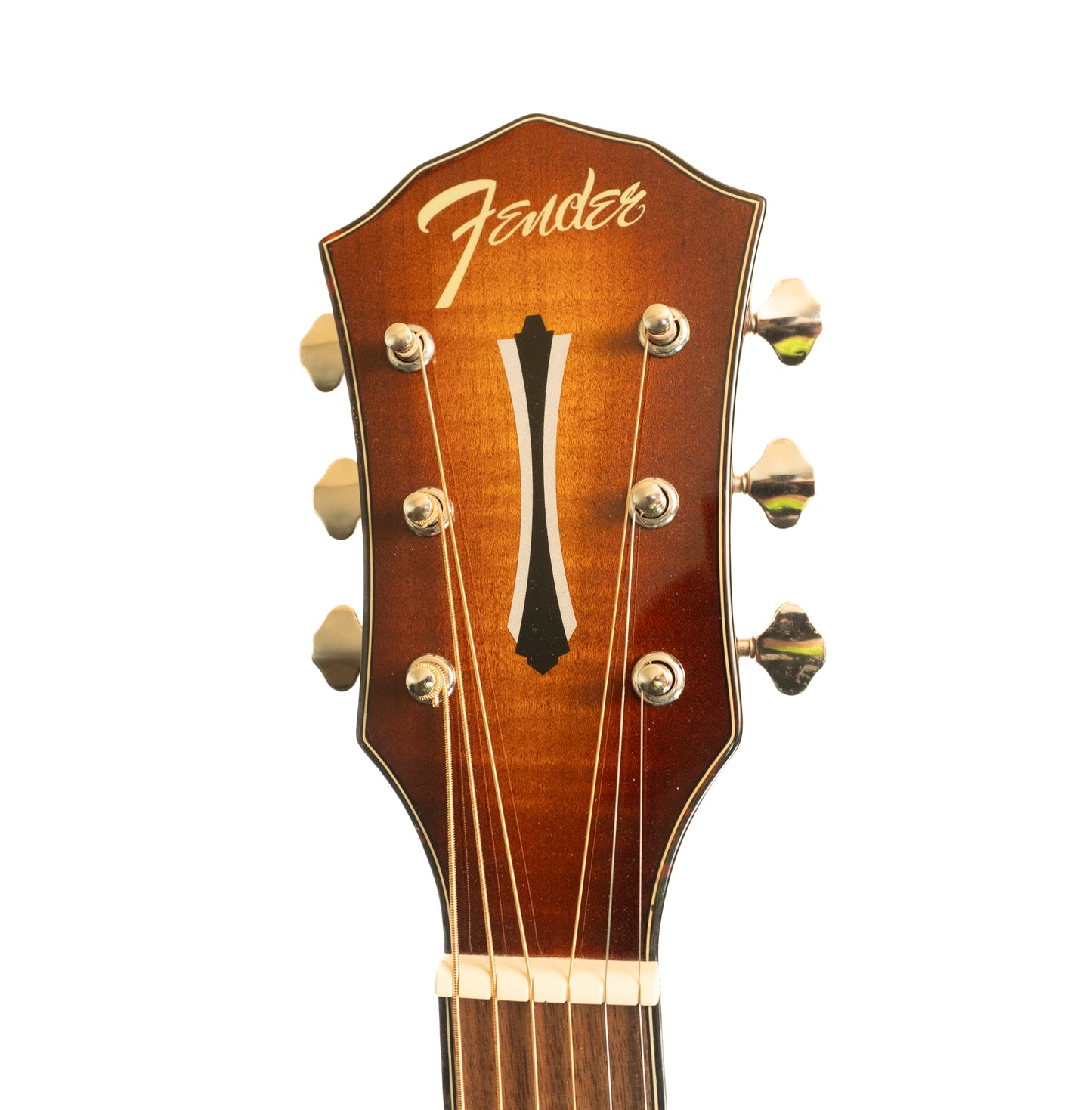 Fender FA-345CE auditorium three-tone teaburst cutaway electric flame maple acoustic guitar