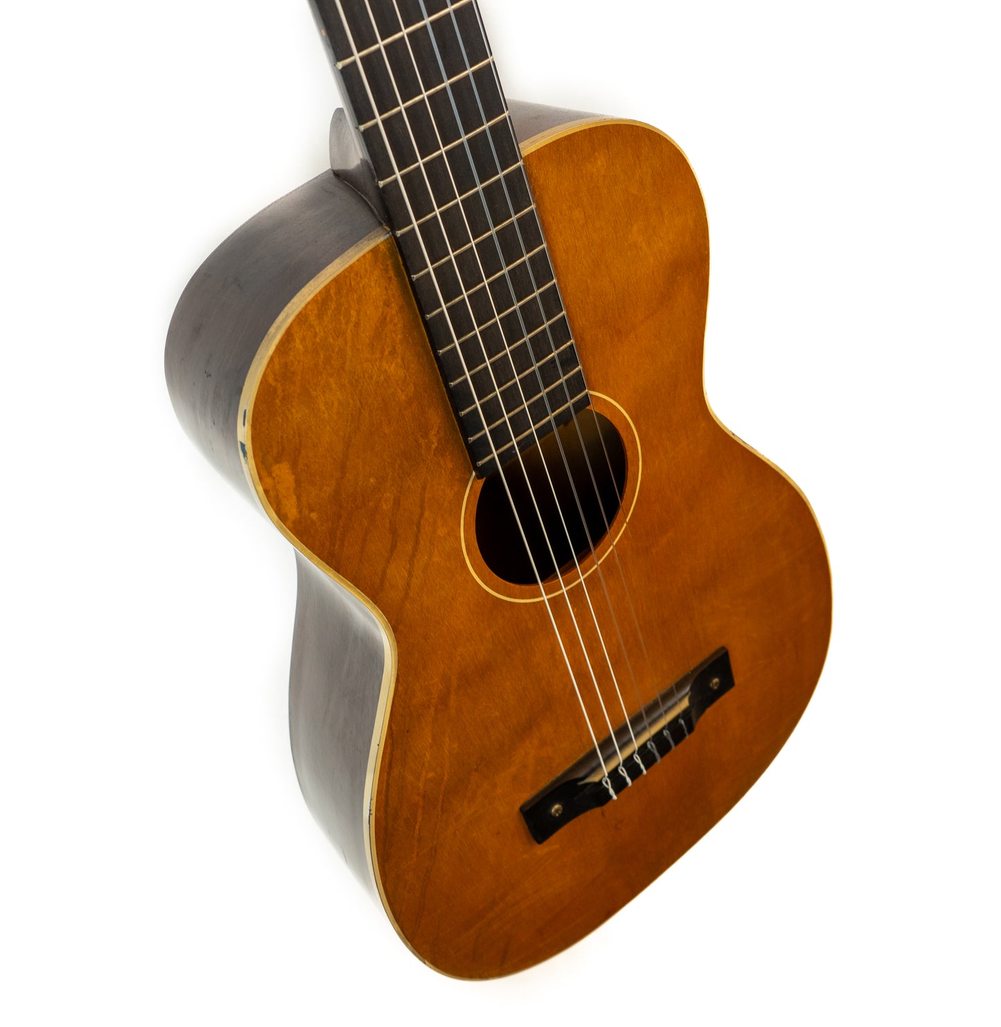 Harmony ? classical acoustic guitar, natural top, reglued bridge.