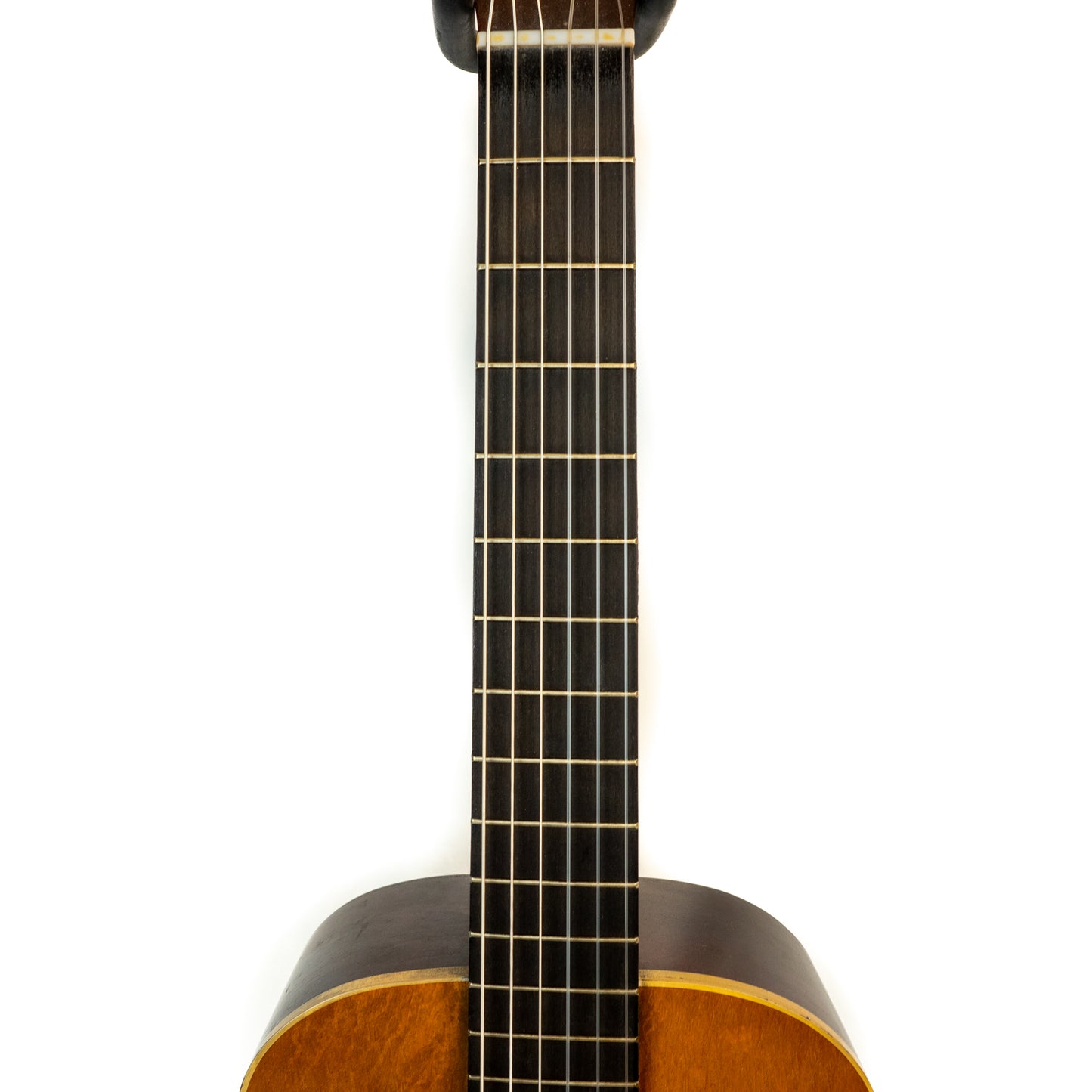 Harmony ? classical acoustic guitar, natural top, reglued bridge.