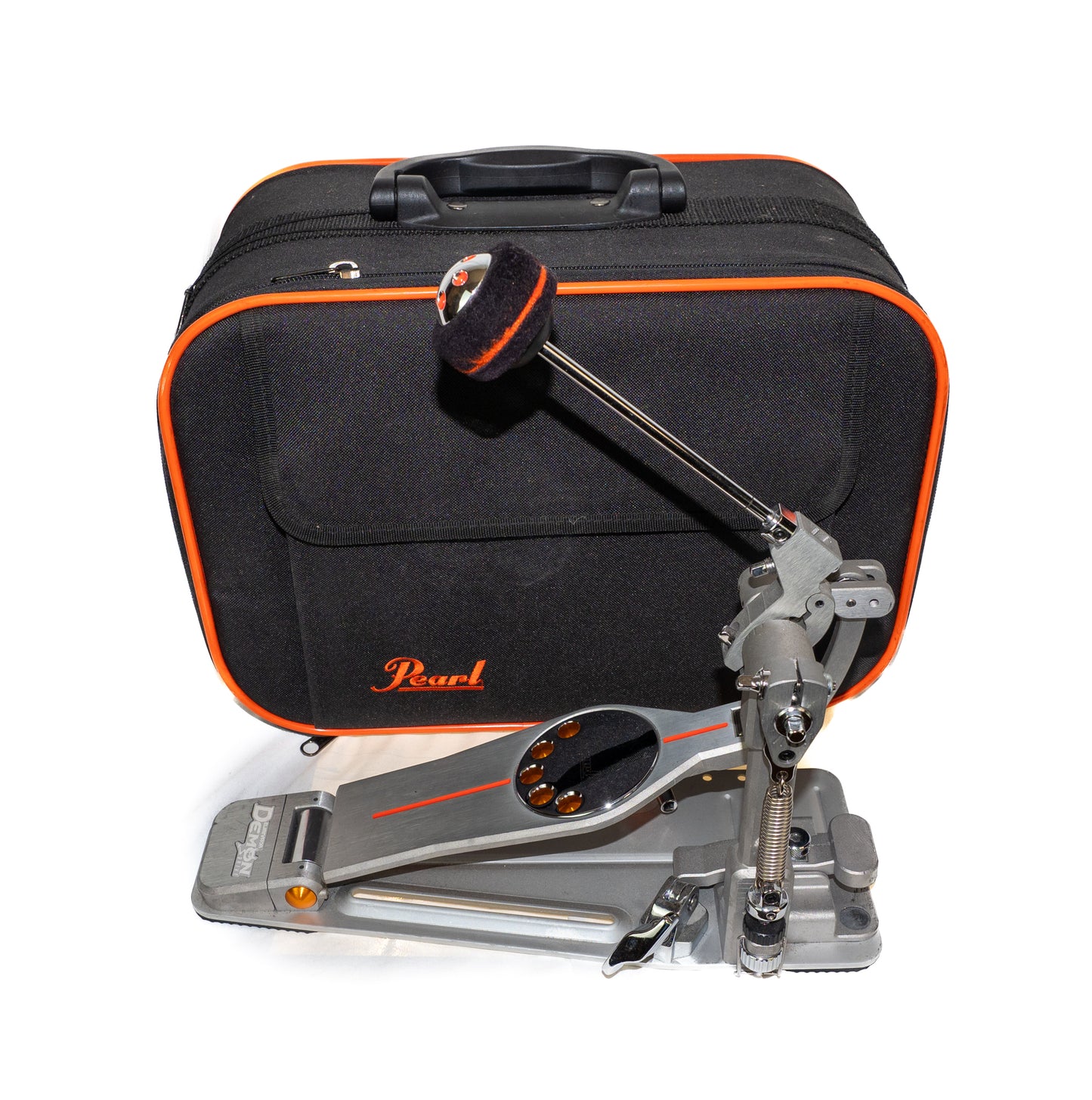 Pearl P-3000D Demon direct drive single bass drum pedal with case, tool