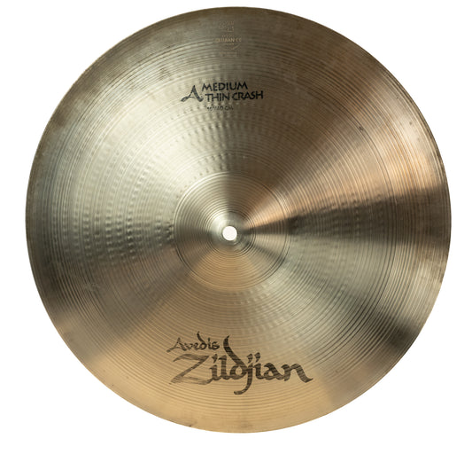 Zildjian 16" A Series medium thin crash cymbal, likely 70's or 80's, 1140 grams