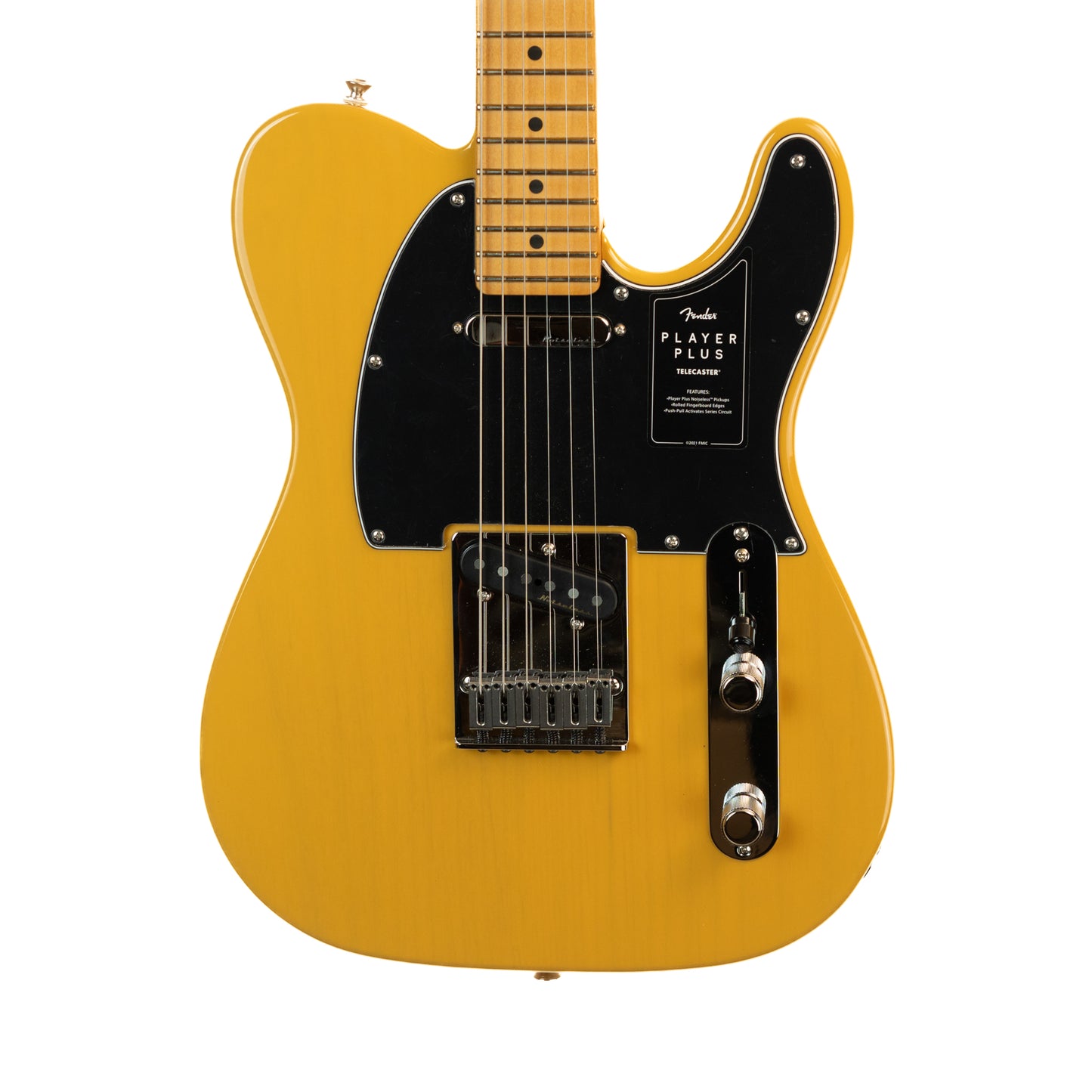 Fender Player Plus Telecaster, maple fingerboard, butterscotch blonde with gigbag