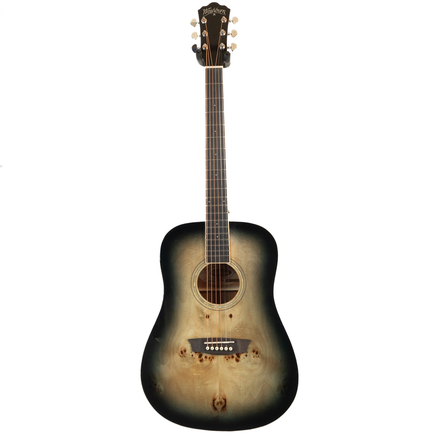 Washburn DFBDB Deep forest burl, fade black acoustic guitar