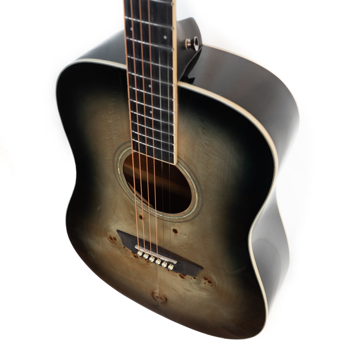 Washburn DFBDB Deep forest burl, fade black acoustic guitar