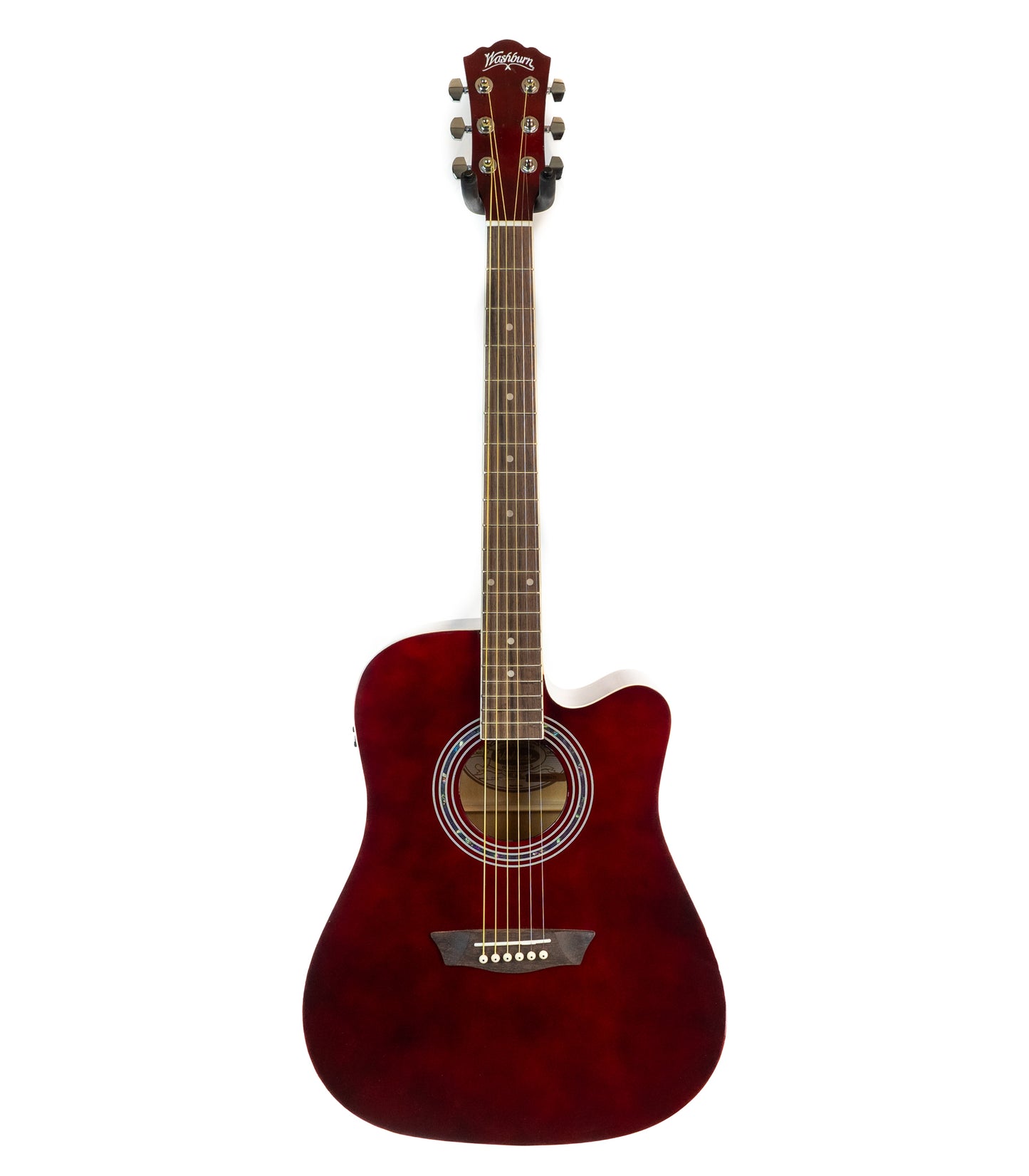 Washburn WA90CETWR wine red dreadnought cutaway acoustic electric guitar