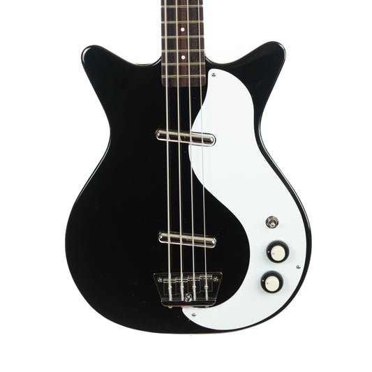 Danelectro D59DC long scale bass electric guitar gloss black - ultra light, only 7lbs!