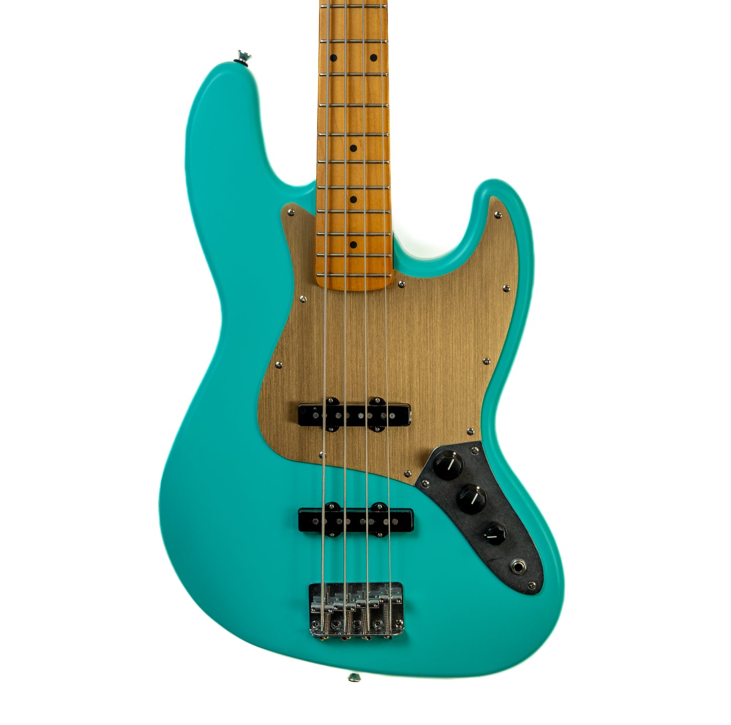 Fender 40th Anniv. Jazz Bass, Vintage Edition, Maple Fingerboard, Gold PG, Satin Sea Foam Green Bass Guitar