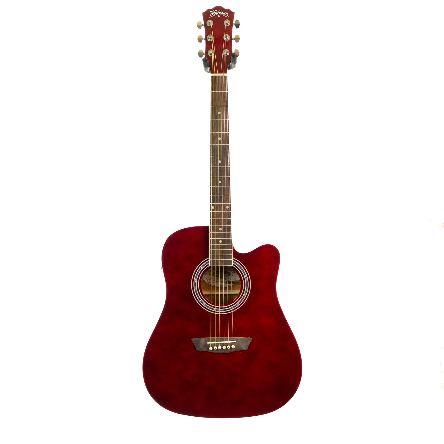 Washburn WA90CETWR wine red dreadnought cutaway acoustic electric guitar