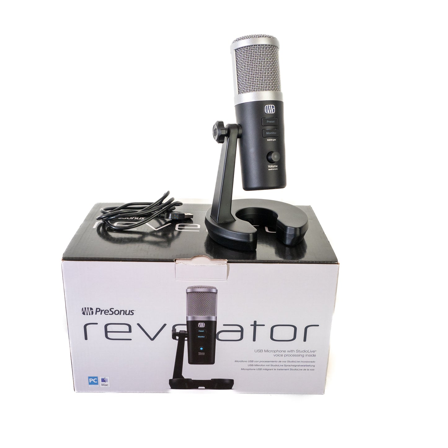 Presonus Revelator demo model USB Microphone with stand, software not included